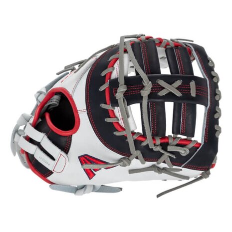 Easton Professional Collection Softball Color Splash 13" First Base Glove White/Navy/Red RHT