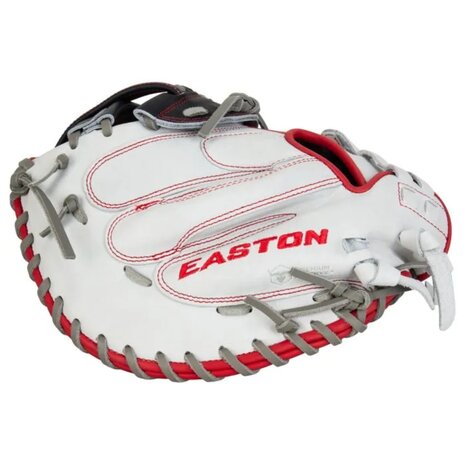 Easton Professional Collection Softball Color Splash 34" Catcher Glove White/Navy/Red RHT