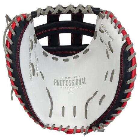 Easton Professional Collection Softball Color Splash 34" Catcher Glove White/Navy/Red RHT