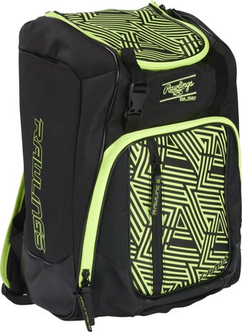 Rawlings Chaos Youth Backpack Black/Optic Yellow