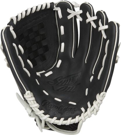 Rawlings Shut Out Softball 11.5" Infield/Pitcher Glove Black/White RHT