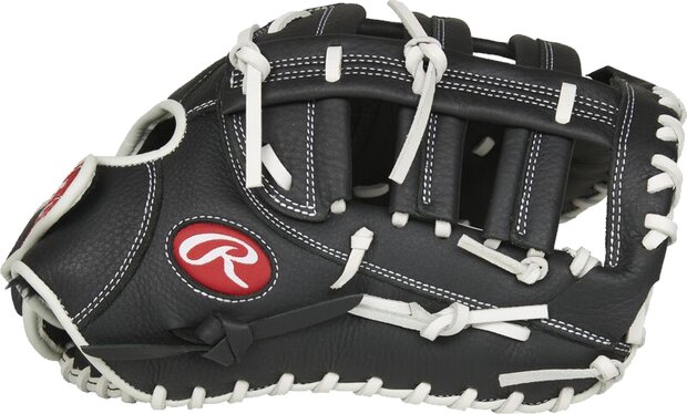 Rawlings Shut Out Softball 12" First Base Glove Black/White RHT