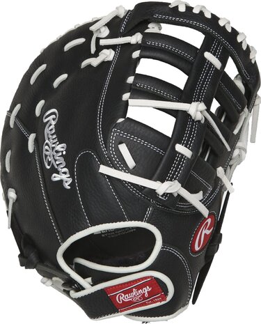 Rawlings Shut Out Softball 12" First Base Glove Black/White RHT