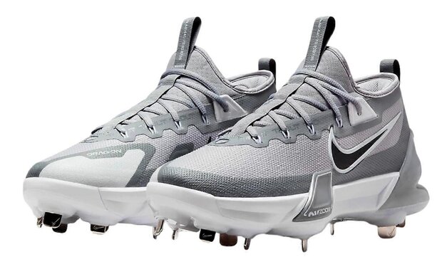 Nike Trout 9 Elite Grey Metal Cleats