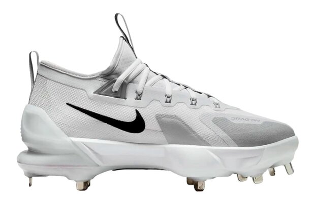 Nike Trout 9 Elite White Metal Cleats