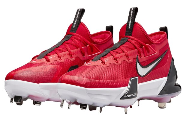 Nike Trout 9 Elite Scarlet Metal Cleats