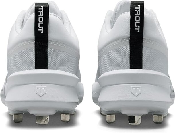 Nike Trout 9 Pro White Metal Cleats