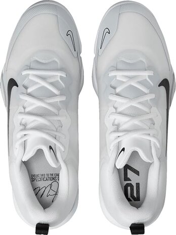 Nike Trout 9 Pro White Metal Cleats
