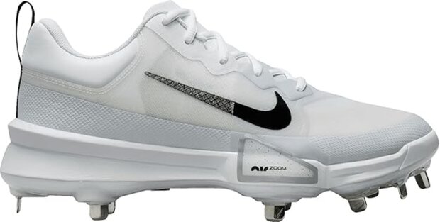 Nike Trout 9 Pro White Metal Cleats