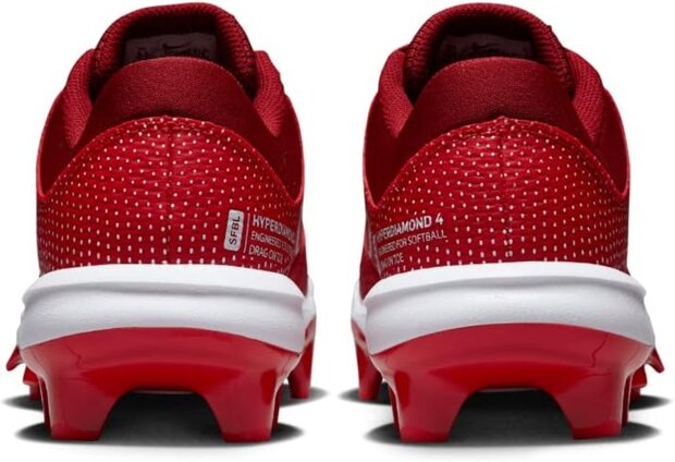 Nike Hyperdiamond 4 Pro Scarlet Low Rubber Cleats