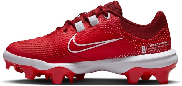 Nike Hyperdiamond 4 Pro Scarlet Low Rubber Cleats