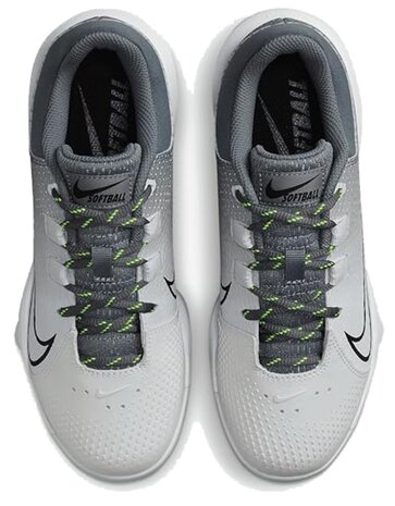 Nike Hyperdiamond 4 Pro White/Grey Low Rubber Cleats