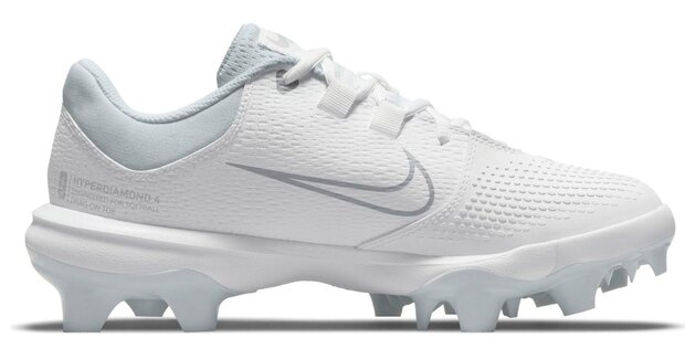 Nike Hyperdiamond 4 Pro White Low Rubber Cleats
