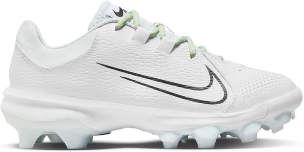 Nike Hyperdiamond 4 Pro White/Volt Low Rubber Cleats
