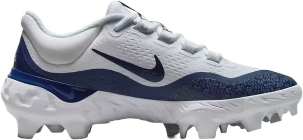 Nike Huarache Elite 4 White/Navy Low Rubber Cleats