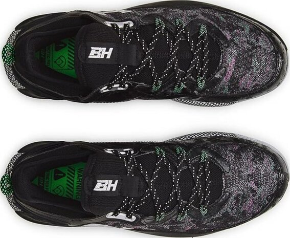 Under Armour Harper 8 Elite Black/Green High Rubber Cleats