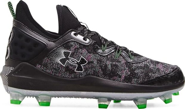 Under Armour Harper 8 Elite Black/Green High Rubber Cleats