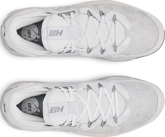 Under Armour Harper 8 Elite White/Silver High Rubber Cleats