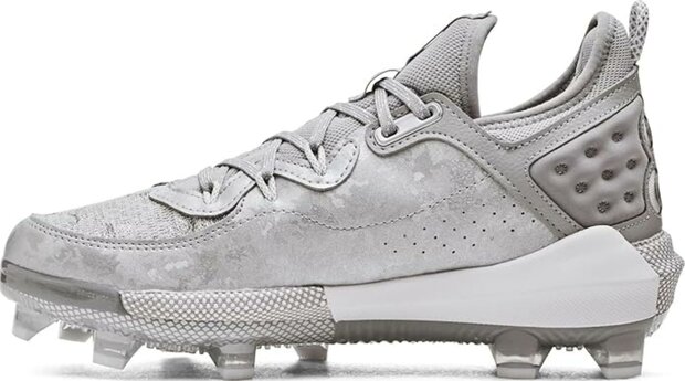 Under Armour Harper 8 Elite Grey/Silver High Rubber Cleats