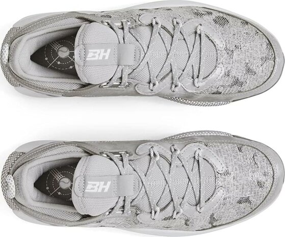Under Armour Harper 8 Elite Grey/Silver High Rubber Cleats