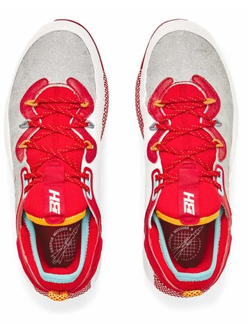 Under Armour Harper 8 Elite Scarlet/Silver High Rubber Cleats