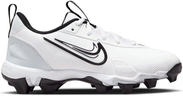 Nike Trout 9 White Low Rubber Cleats Youth