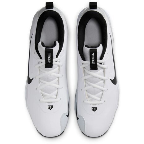 Nike Trout 9 White Low Rubber Cleats Youth
