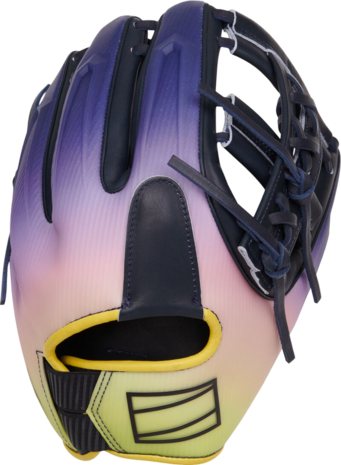 Rawlings REV1X Francisco Lindor 11.75" Infield Glove Purple/Yellow Pattern RHT