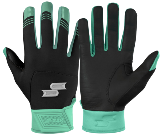SSK X1 Color Rush Batting Gloves Black/Mint