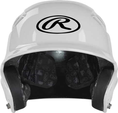 Rawlings R16/Velo Gloss Finish Batting Helmet White