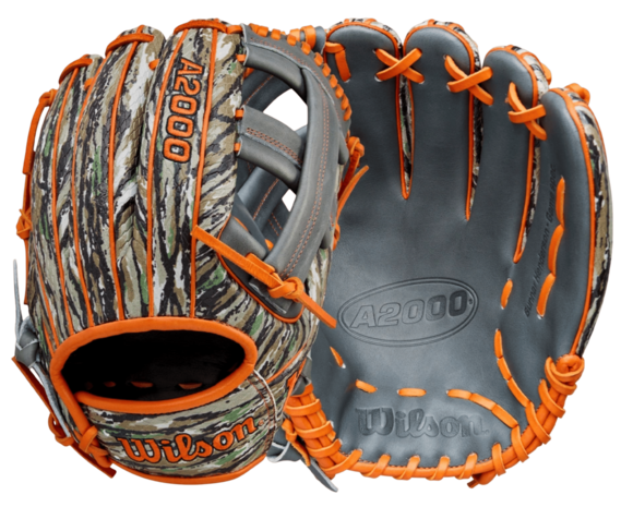Wilson A2000 Gunnar Henderson 11.75" Infield Glove Camouflage/Black/Orange RHT