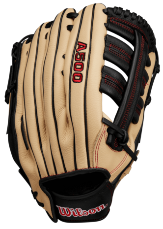 Wilson A500 12.5" Outfield Glove Tan/Black RHT