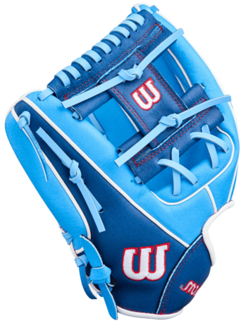 Wilson A450 11.5" Youth Infield Glove Baby Blue/Navy LHT