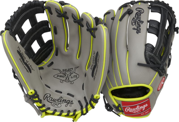 Rawlings Select Pro Lite Aaron Judge 12" Outfield Glove Grey/Black/Yellow RHT