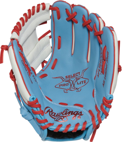 Rawlings Select Pro Lite Carlos Correa 10.5" Youth Glove Columbia Blue/White/Red RHT
