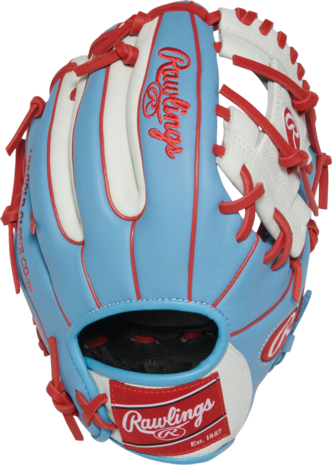 Rawlings Select Pro Lite Carlos Correa 10.5" Youth Glove Columbia Blue/White/Red RHT