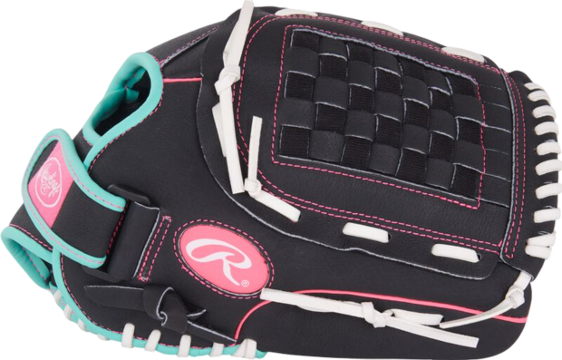 Rawlings Sure Catch Softball 12.5" Youth Glove Black/Mint/Pink RHT