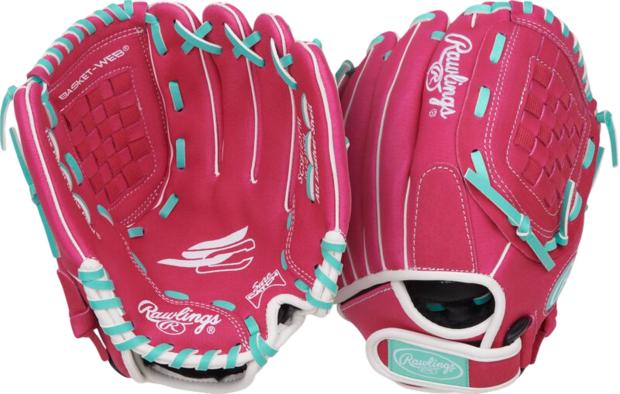 Rawlings Sure Catch Softball 10.5'' Youth Glove Pink/Mint/White RHT