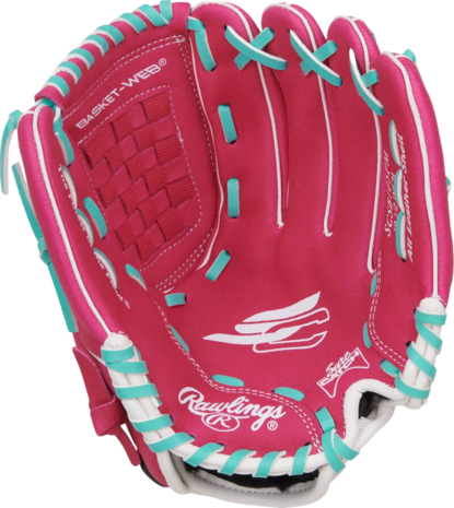 Rawlings Sure Catch Softball 10.5'' Youth Glove Pink/Mint/White RHT