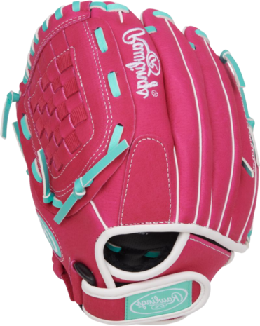 Rawlings Sure Catch Softball 10.5'' Youth Glove Pink/Mint/White LHT