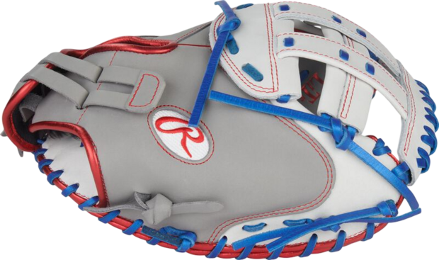 Rawlings Liberty Advance 33" Softball Catcher Glove Gray/White/Royal RHT