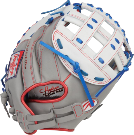 Rawlings Liberty Advance 33" Softball Catcher Glove Gray/White/Royal RHT