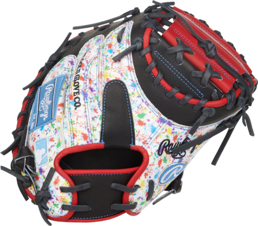 Rawlings Heart of the Hide 33.5" Catcher Glove Black/Red/Splatter RHT