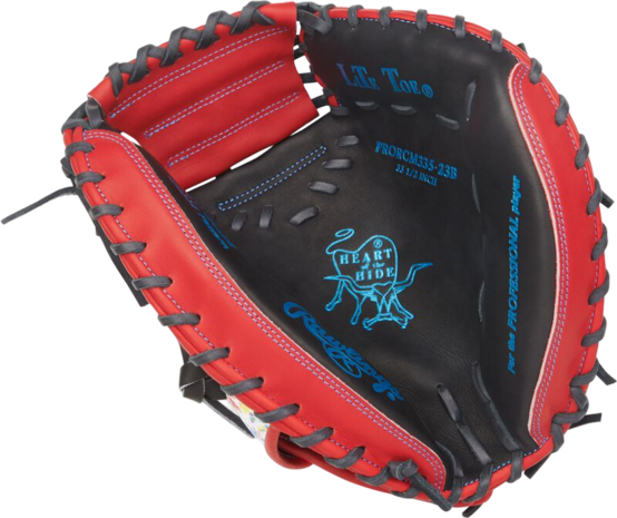 Rawlings Heart of the Hide 33.5" Catcher Glove Black/Red/Splatter RHT