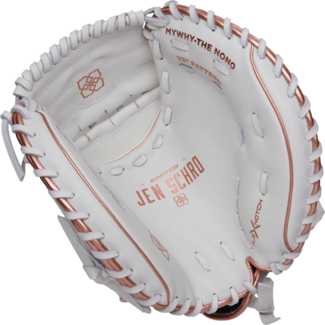 Easton Elite series Softball Jen Schro 33" Catcher Glove White/Bronze RHT