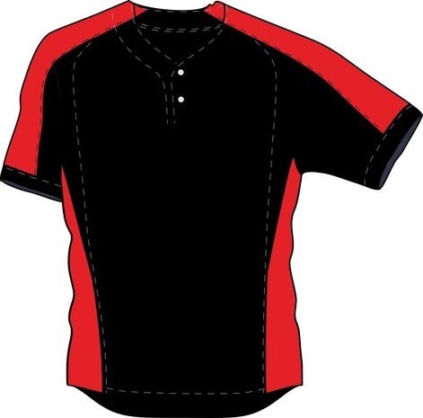JE 2 Button NL - Baseball/softball jersey