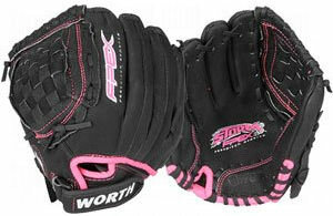 Worth Storm 10.5" Youth Glove Black/Pink LHT