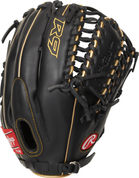 Rawlings R9 12.75" Outfield Glove Black/Gold RHT