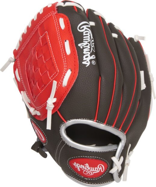 Rawlings Players Series 10" Youth Glove Black/Red/White LHT