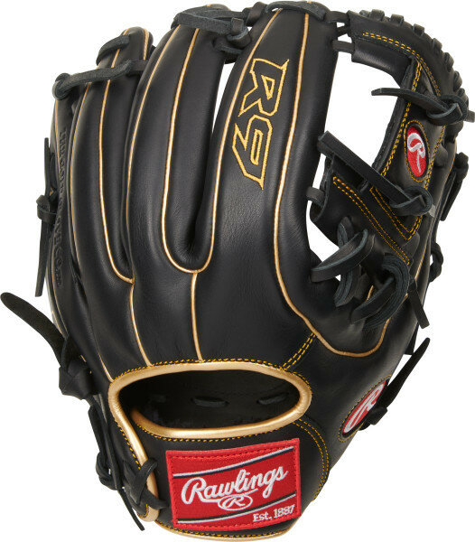 Rawlings R9 11.5" Infield Glove Black/Gold RHT